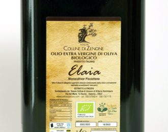 Elaia – Olio Extravergine BIO Monocultivar Pisciottana – Lattina 1 Lt