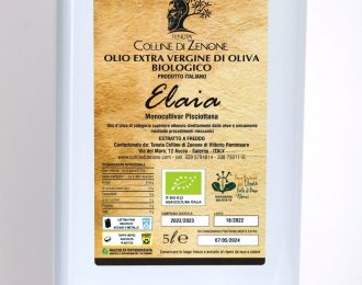 Elaia – Olio Extravergine BIO Monocultivar Pisciottana – Lattina 5 Lt